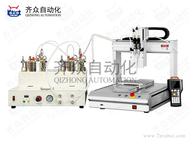 氣動(dòng)式雙液桶裝膠專用三軸全自動(dòng)點(diǎn)膠機(jī)